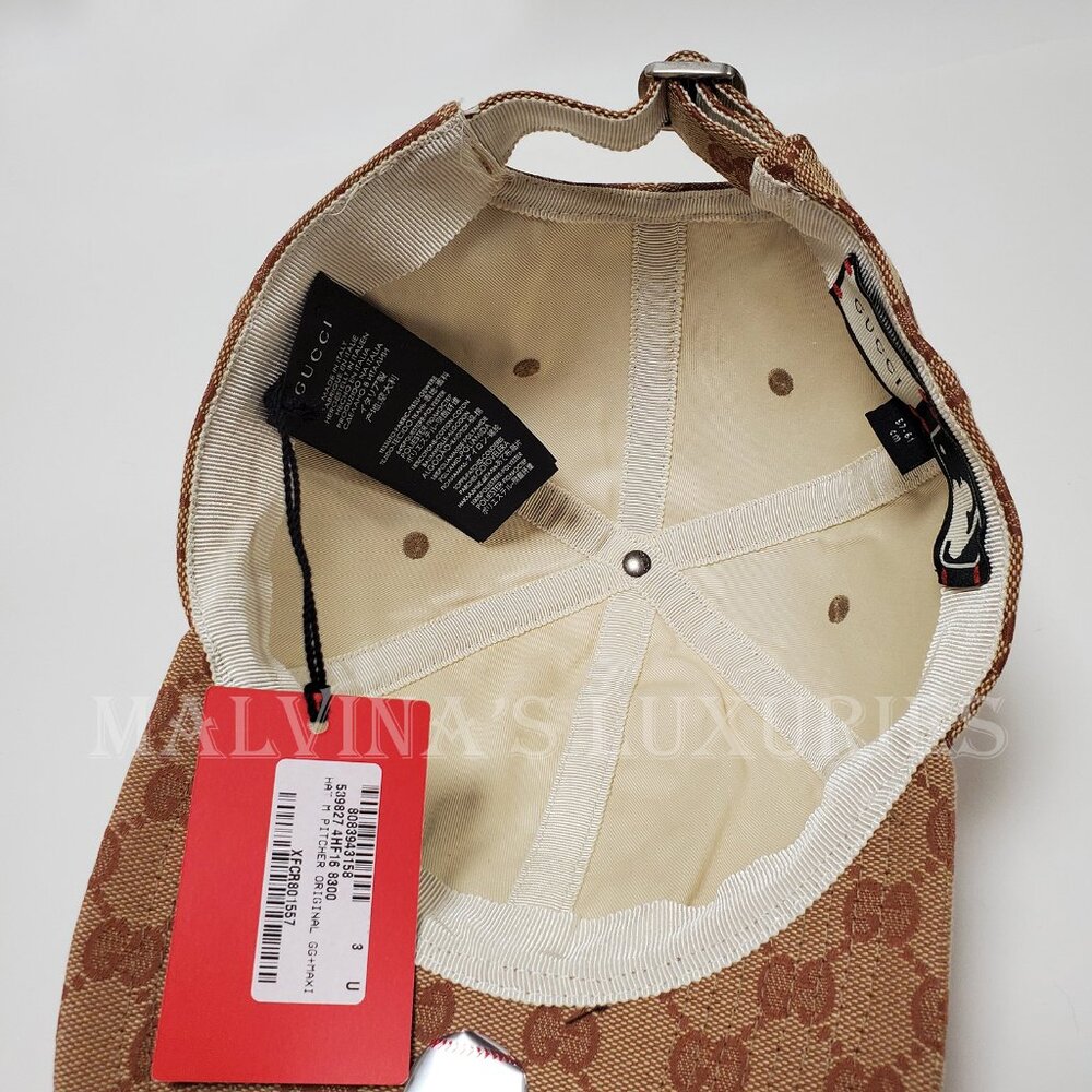 GUCCI BASEBALL CAP LA DODGERS GG SUPREME LOGO CANVAS PATCH HAT sz 57 - 61 - Picture 8 of 14